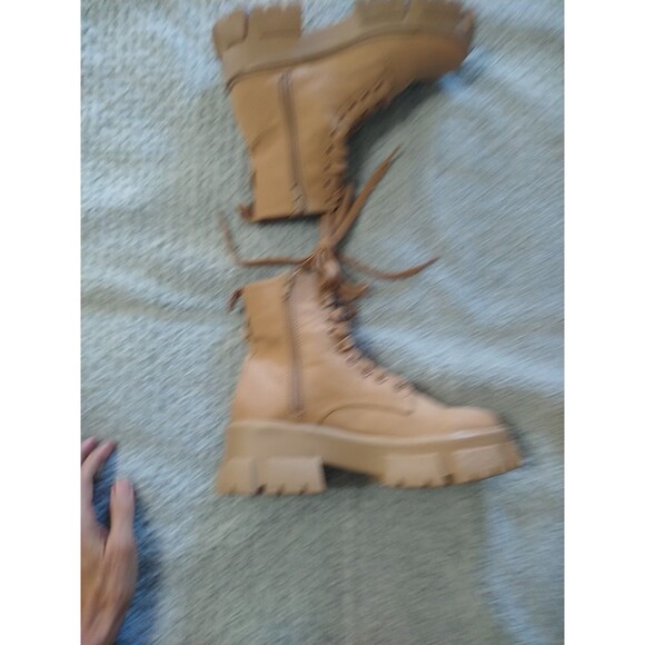Steve Madden Platform Boots 5.5 Y2K Outdoor Camel - Picture 8 of 10